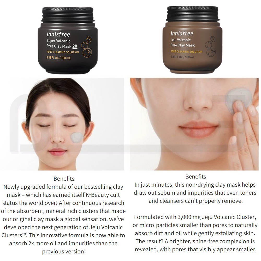 Innisfree Jeju Volcanic Pore Collection Pore Clay Mask Pore Clay Mask 2x Peel Off Mask 2x Stick Mask 2x Micellar Cleansing Foam 2x Shopee Singapore