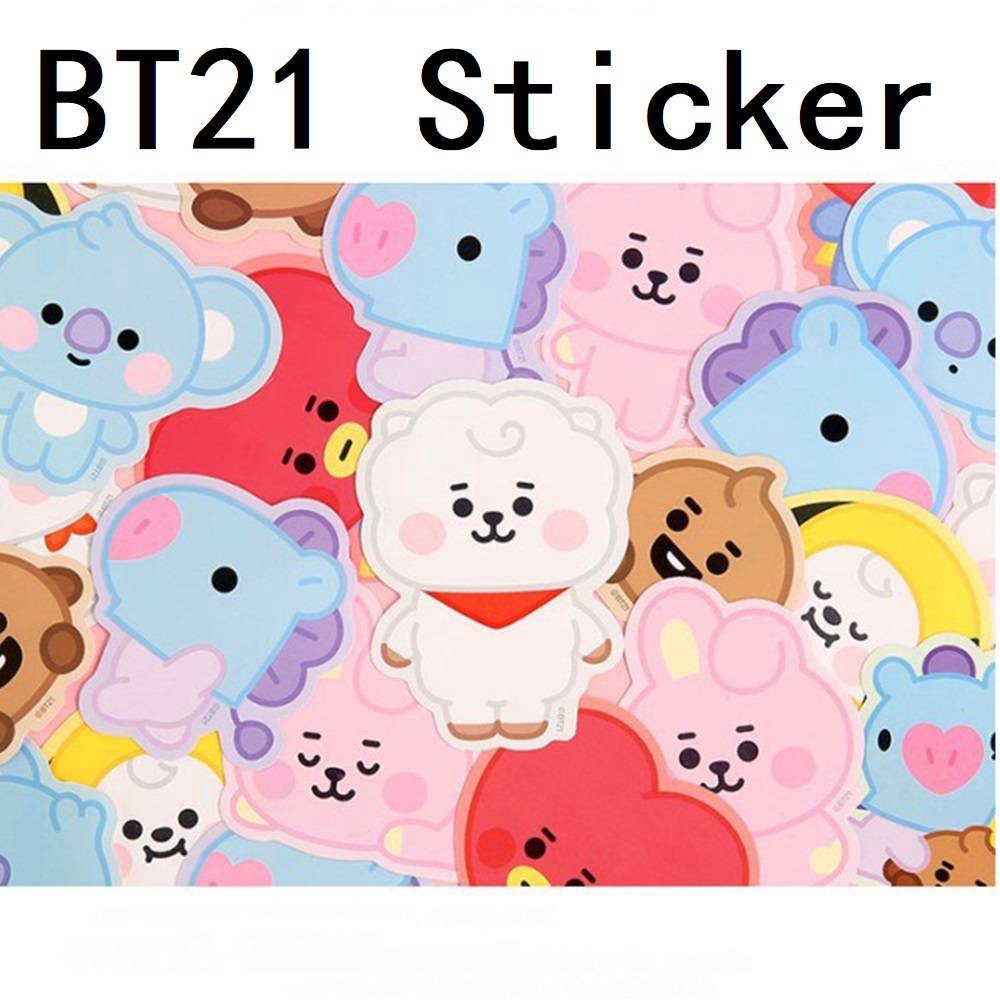 kpop bts bt21 cute cartoon baby sticker for mobile phone laptop