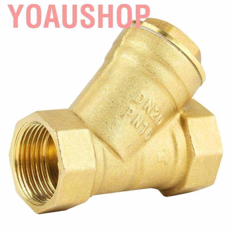 Valve Connector Brass Connector for Water Oil Separation 1 BSPP Female Thread Y Shaped Brass Strainer Filter