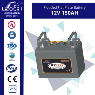 12V 150AH Leoch Flooded Flat Plate Battery DT1275 for Golf Cart