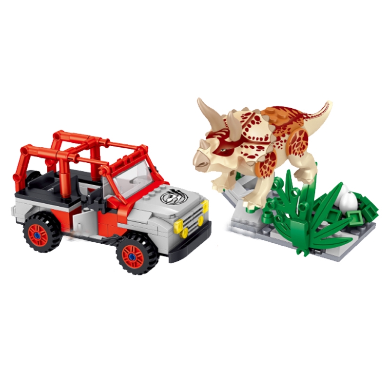 lego jurassic park tour car