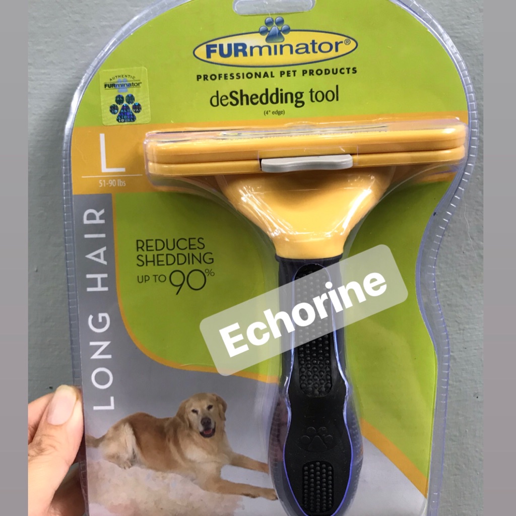 Authentic Furminator Long Hair Deshedding Tool For Dogs Large