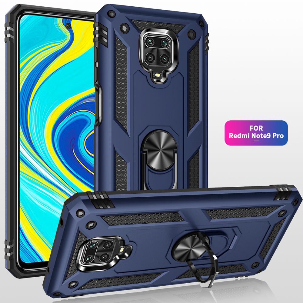 Xiaomi Redmi Note 9s Note 9 Pro Max Case Hard With Stand Ring Armor Shockproof Protective Back 2317
