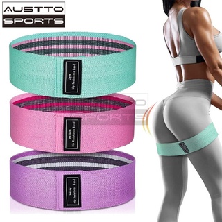 Austto Exercise Resistance Bands Hip Booty Bands Stretch Workout Bands- Cotton Fabric Resistance Band for Legs and Butt Body, Squats Yoga Pilates Muscle Gym Training