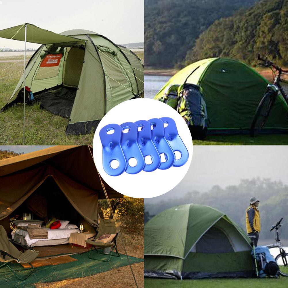 5pcs Quick Knot Anti Slip Aluminum Alloy Tent Wind Rope Buckle Accessory Camping