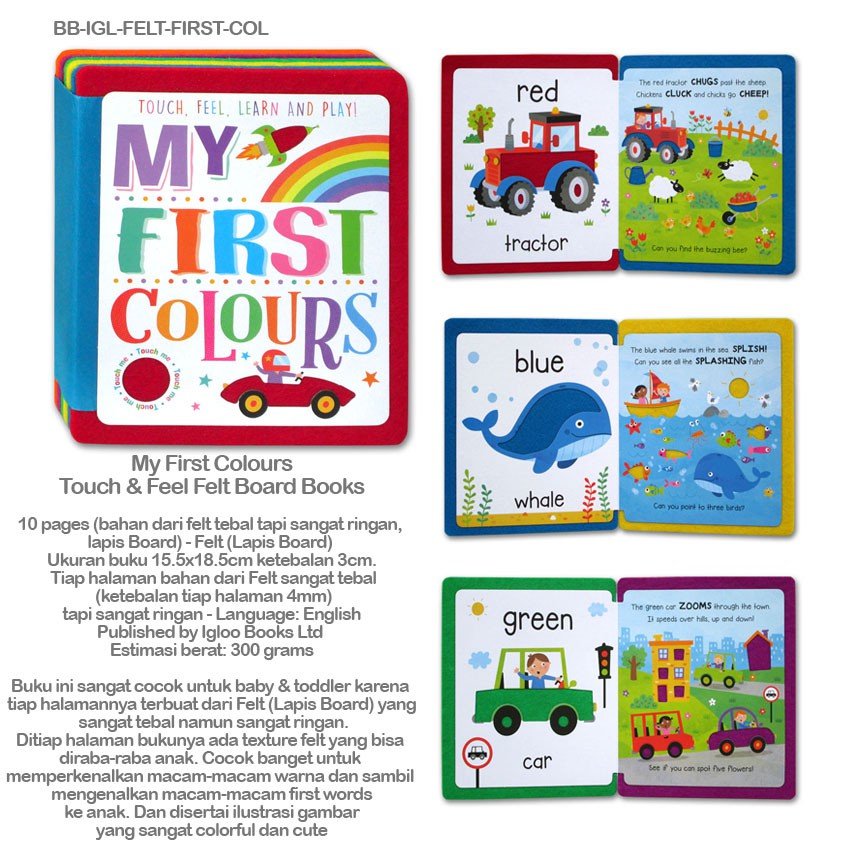 My First 123 Colors Touch Feel Felt Board Books Ww Shopee Singapore