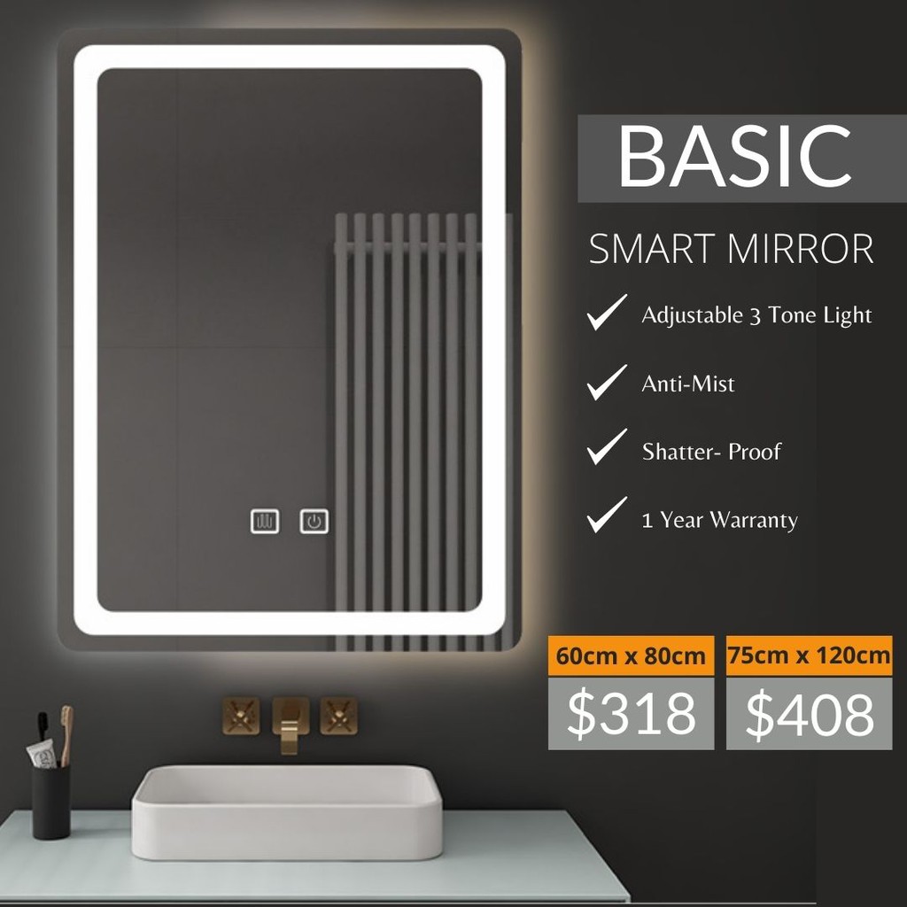 Mensch Smart Mirror Basic Model [Local Stock] Shopee Singapore
