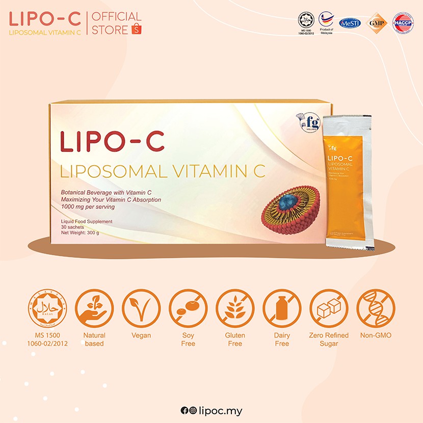 LipoC Liposomal Vitamin C 1000 mg (Made in Malaysia) Shopee Singapore