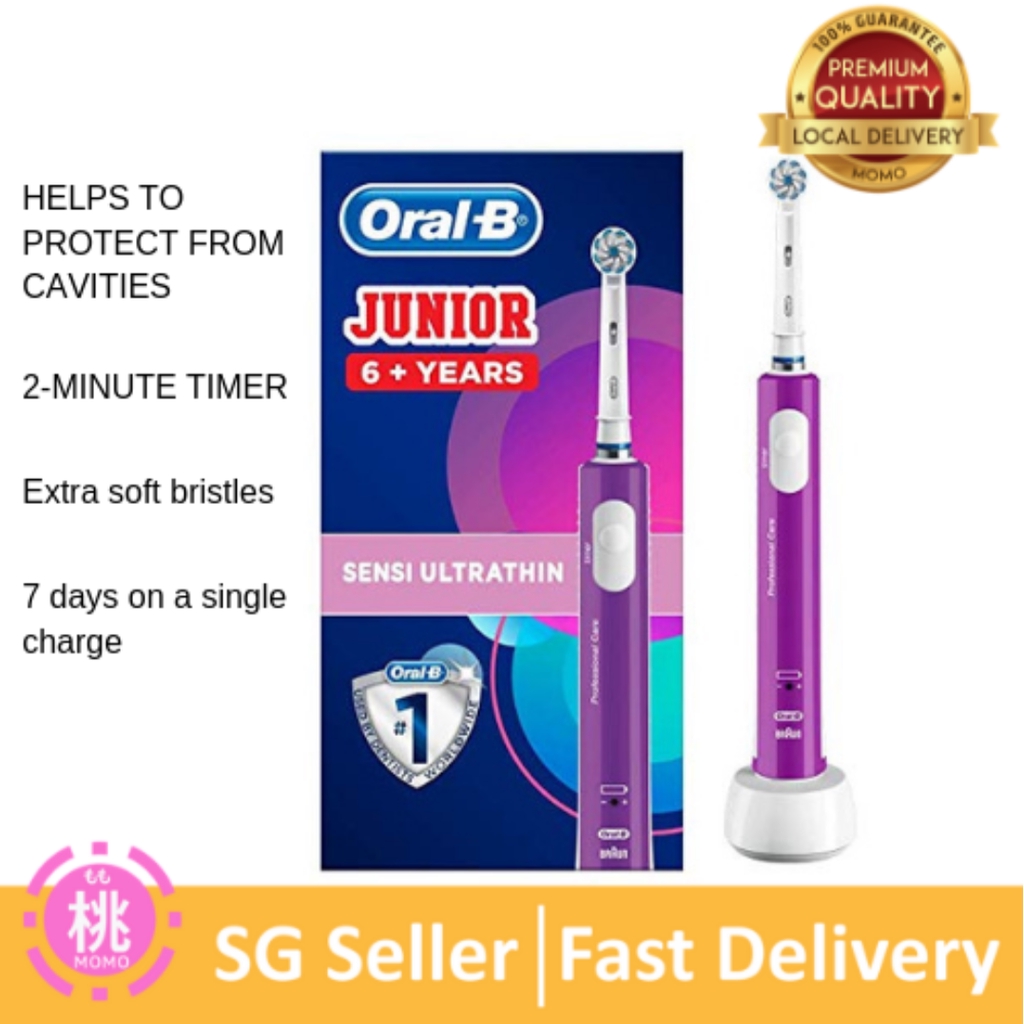 Oral B Junior Kids Electric Toothbrush Rechargeable For Children Aged 6 ...