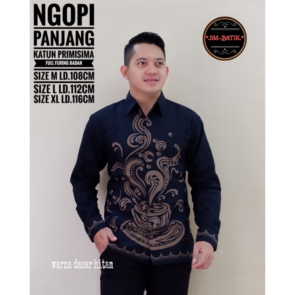 Image of KEMEJA PRIA KATUN <Unk><Unk> Hot Shirt Batik Shirt Tops Men Solo Original Long Sleeve Short Fine Cotton FULL<Unk> PREMIUM Batik SM Solo SBS #0