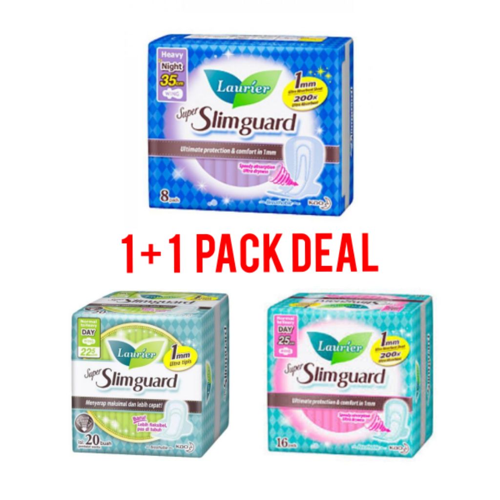 💥2 or 4 Pack Deal 💥 Laurier Sanitary Pad Slimguard•Day&Night Shopee