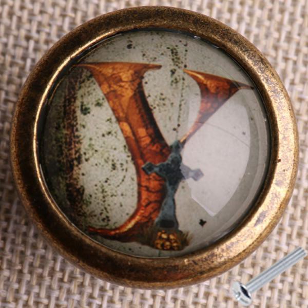Gothic Round Letter Y Cupboard Cabinet Alphabet Door Knob Drawer