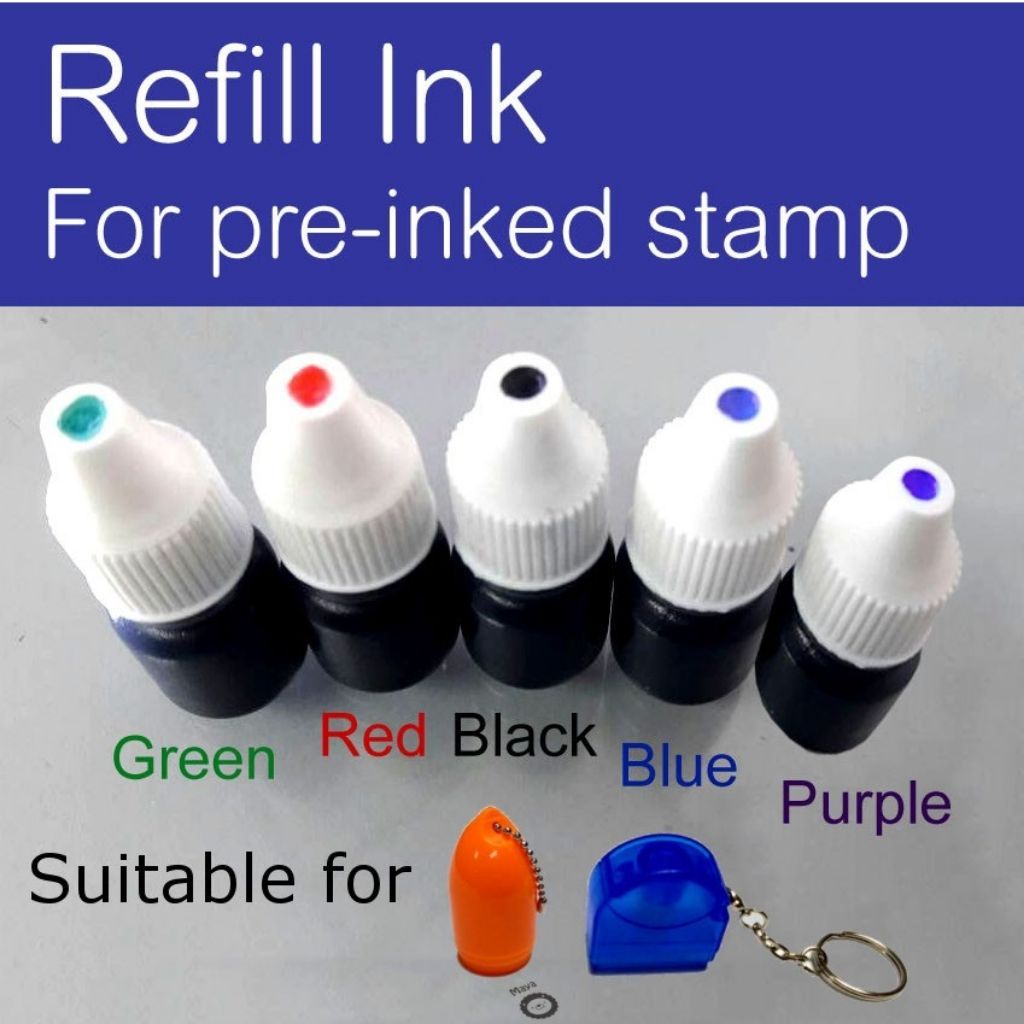 Refill ink for pre inked stamp and name stamp Shopee Singapore