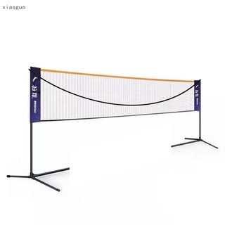 Foldable Height Adjustable Badminton Net Set Equipment with Poles Stand and Carry Bag Outdoor Garden Beach Sports