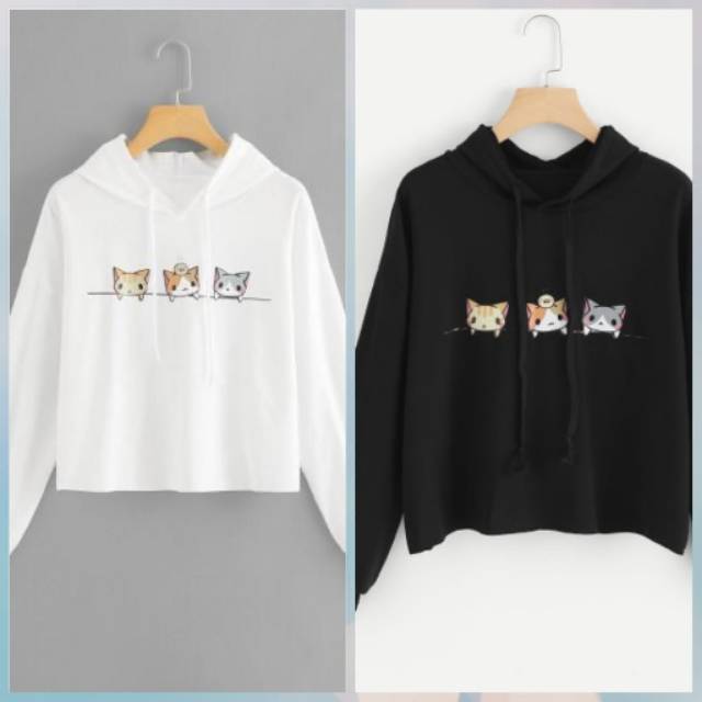 crop hoodie shopee