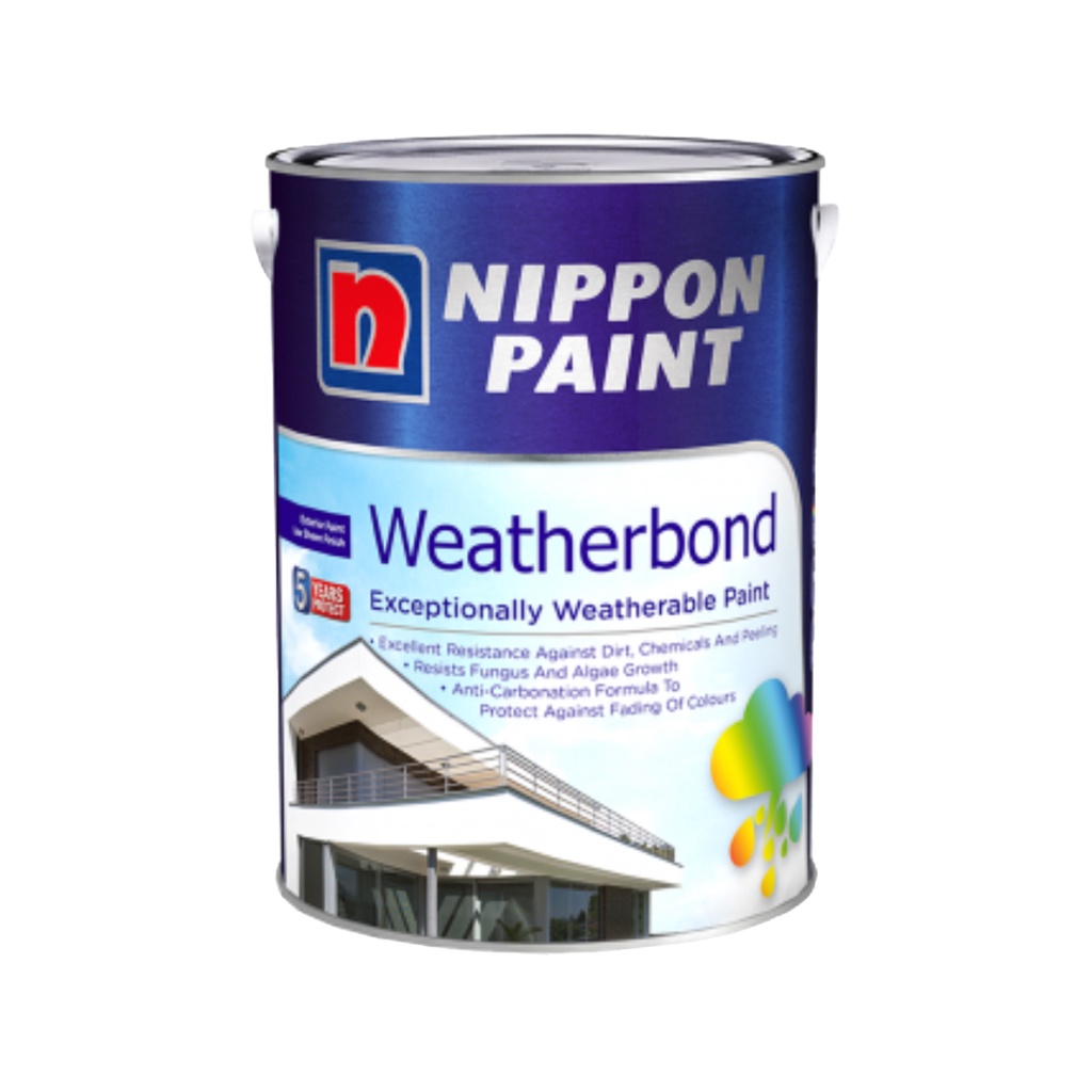 Nippon Paint Weatherbond Exterior Walls 1L / 5L | Shopee Singapore