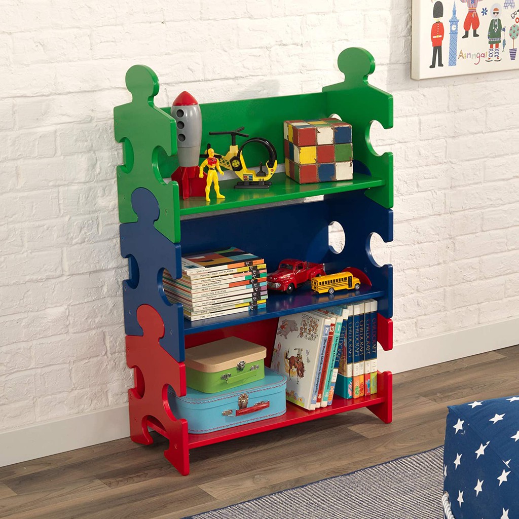 KidKraft Puzzle Kids Children Child Bookcase Bookshelf Book Shelf