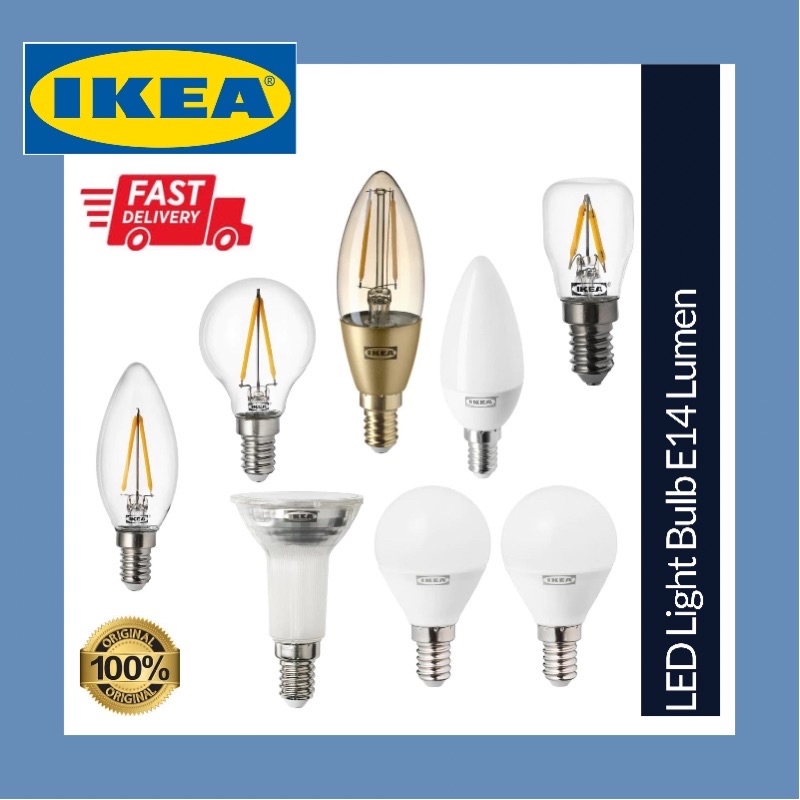 Ikea Ryet Ledare Led Light Bulb E14 100, Led Bulb E14 Chandelier Opal White 3 Pcs