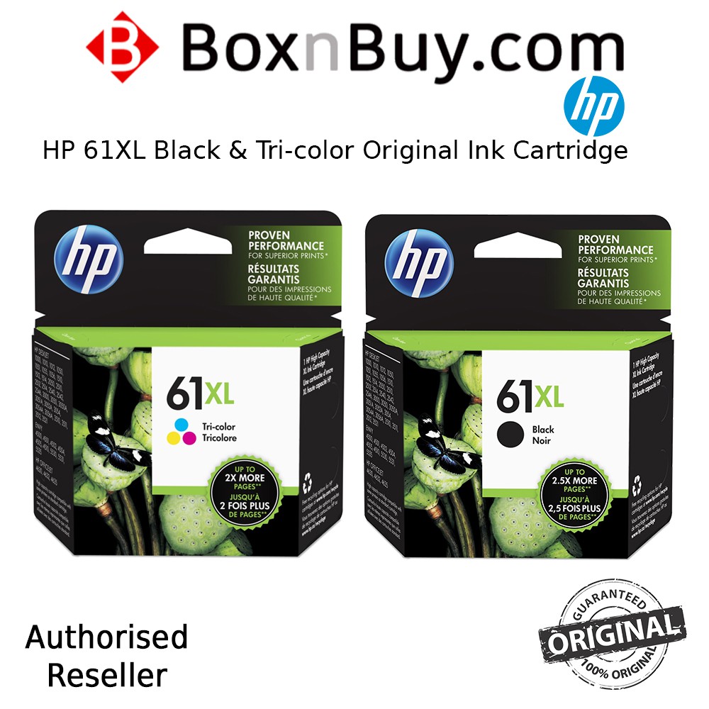 HP 61 XL 61XL High Yield Black or Tri-color Original Ink ...