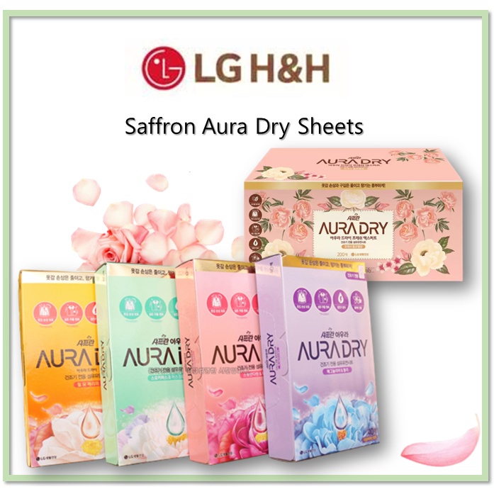 [LG H&H] LG Saffron Aura Dry Sheets For Dryer 120/200Sheets (aura dry