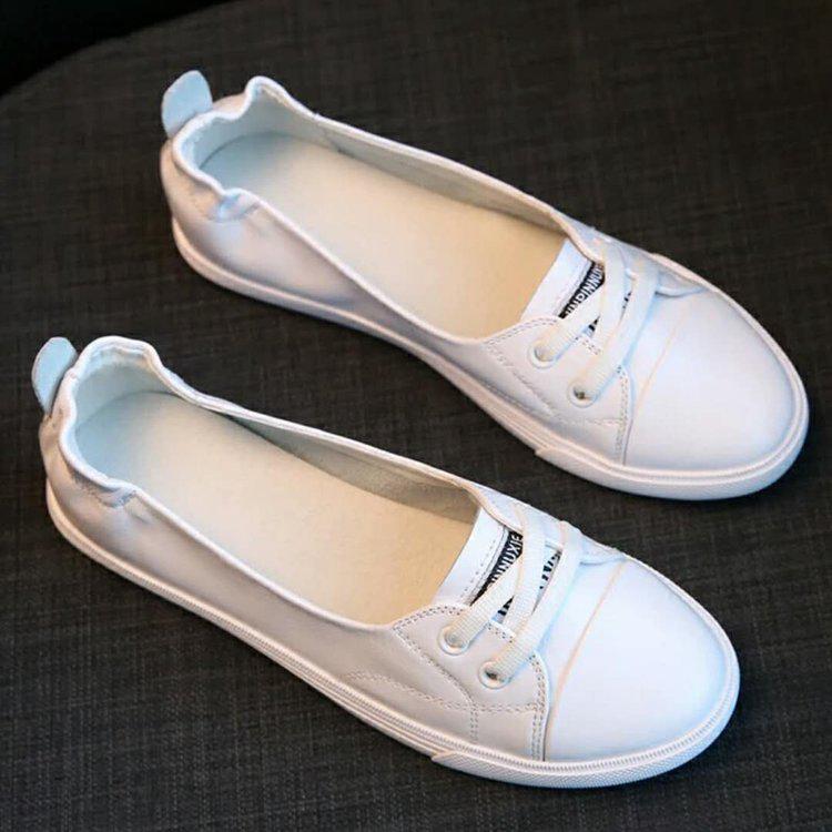 Image of Comfortable shallow small white shoes