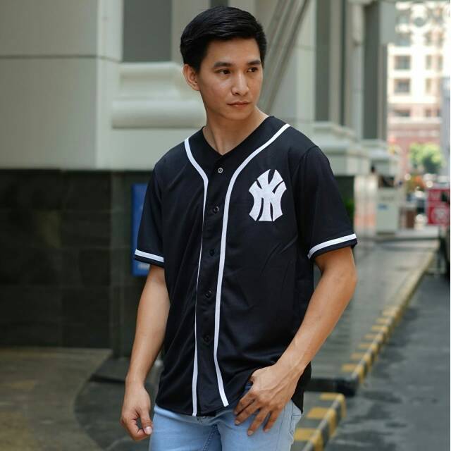 black ny baseball jersey