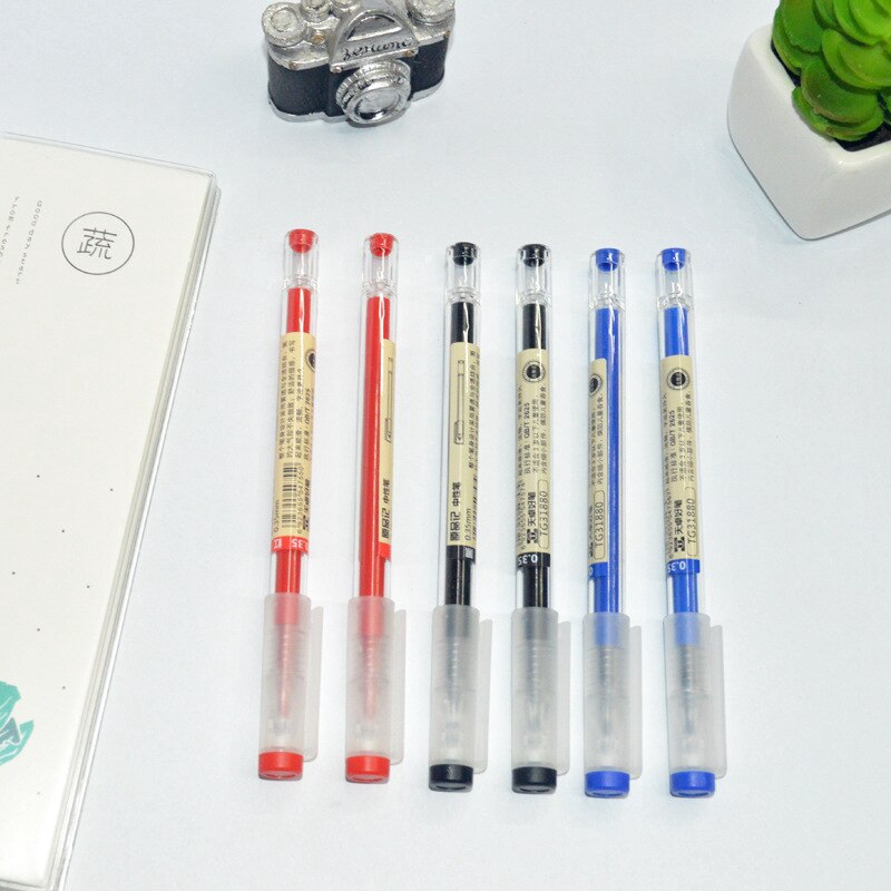 3 Pcs/Set 0.35mm Gel Pen Black/red/blue Ink Pen Maker Pen School Office Supply Stationery