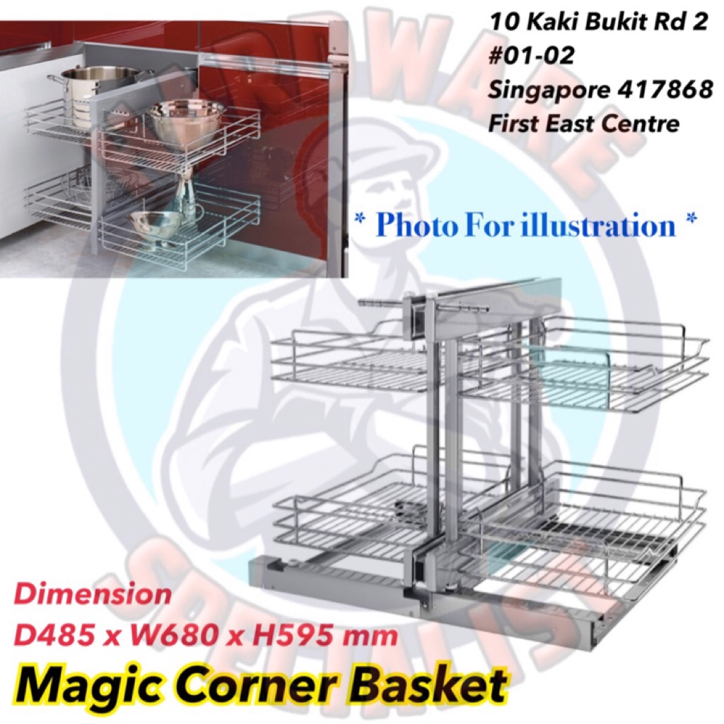 Kitchen Cabinet Magic Corner Basket Shopee Singapore