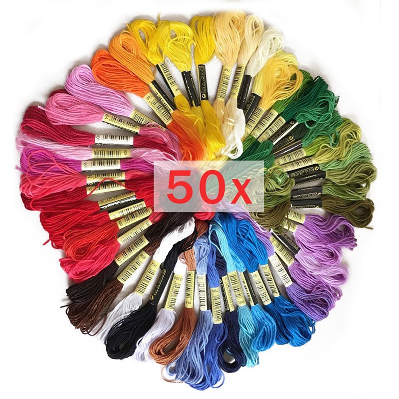 50pcs Anchor embroidery floss Cross Stitch Cotton Embroidery Thread