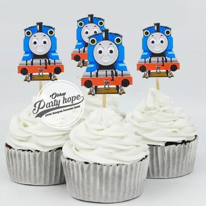 Thomas Cupcake Topper / Puncture Cake Thomas / Thomas Cake Decoration ...