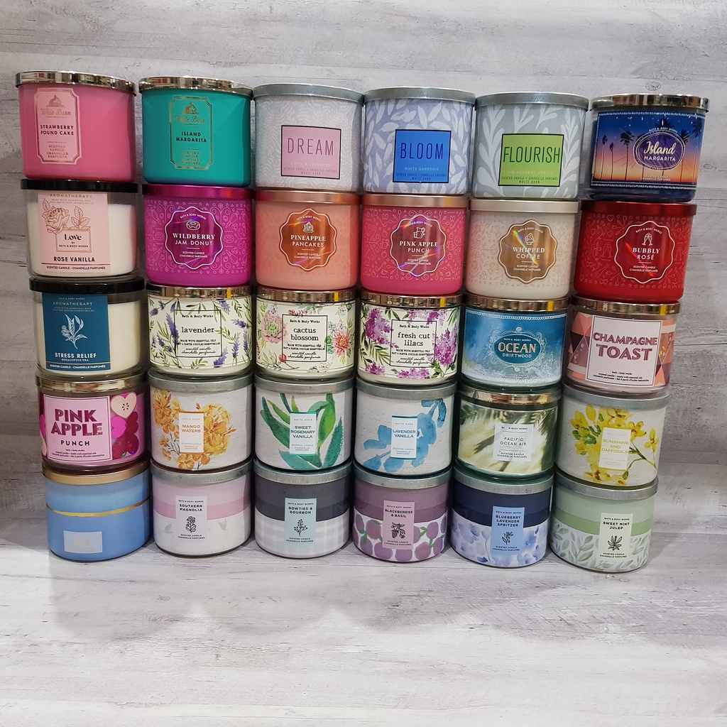 LILIN Bath And Body Works Scented 3 Wick Candles / BBW Candles / 3axis ...