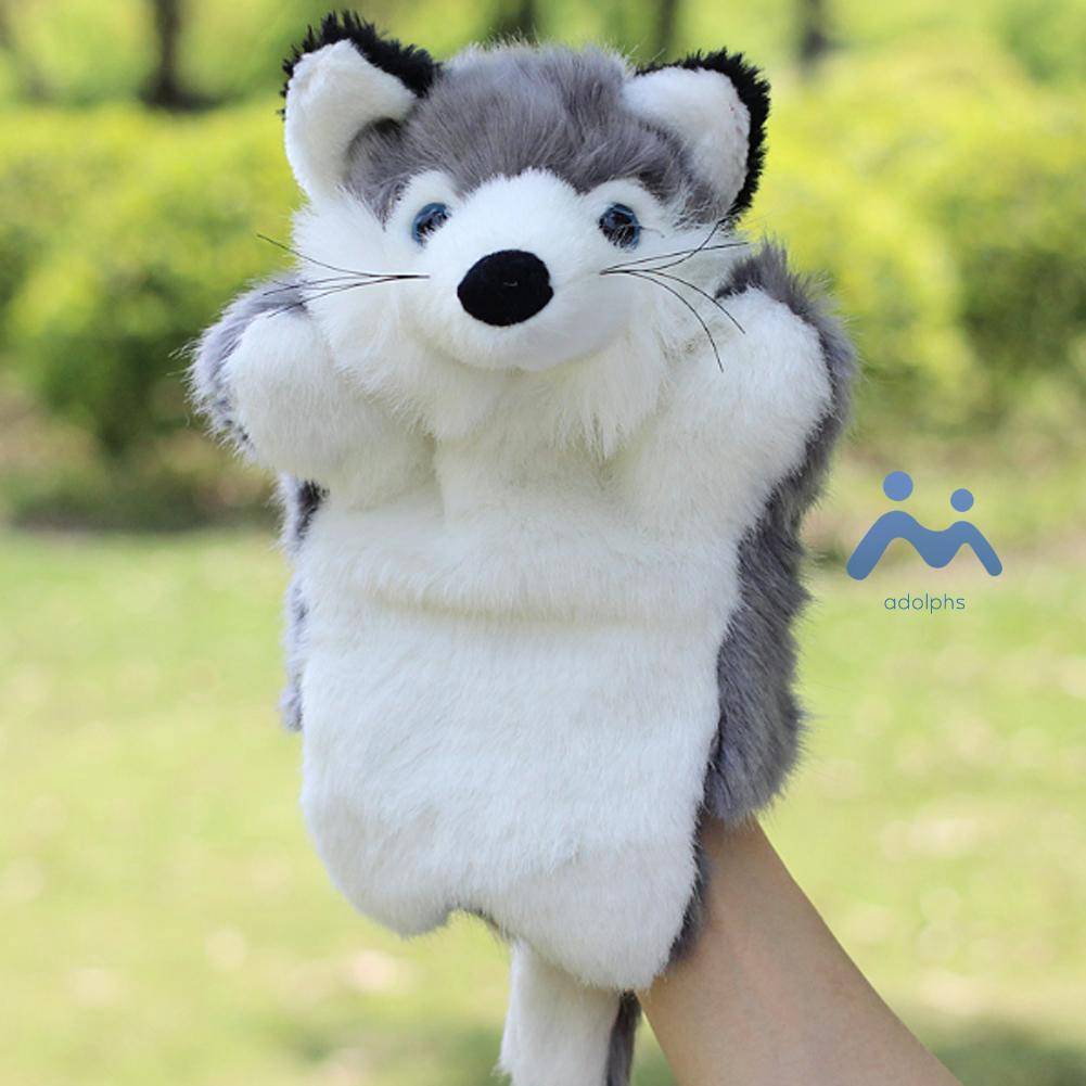 Adp Cute Fox Hand Puppet Baby Kids Doll Plush Toys Shopee Singapore