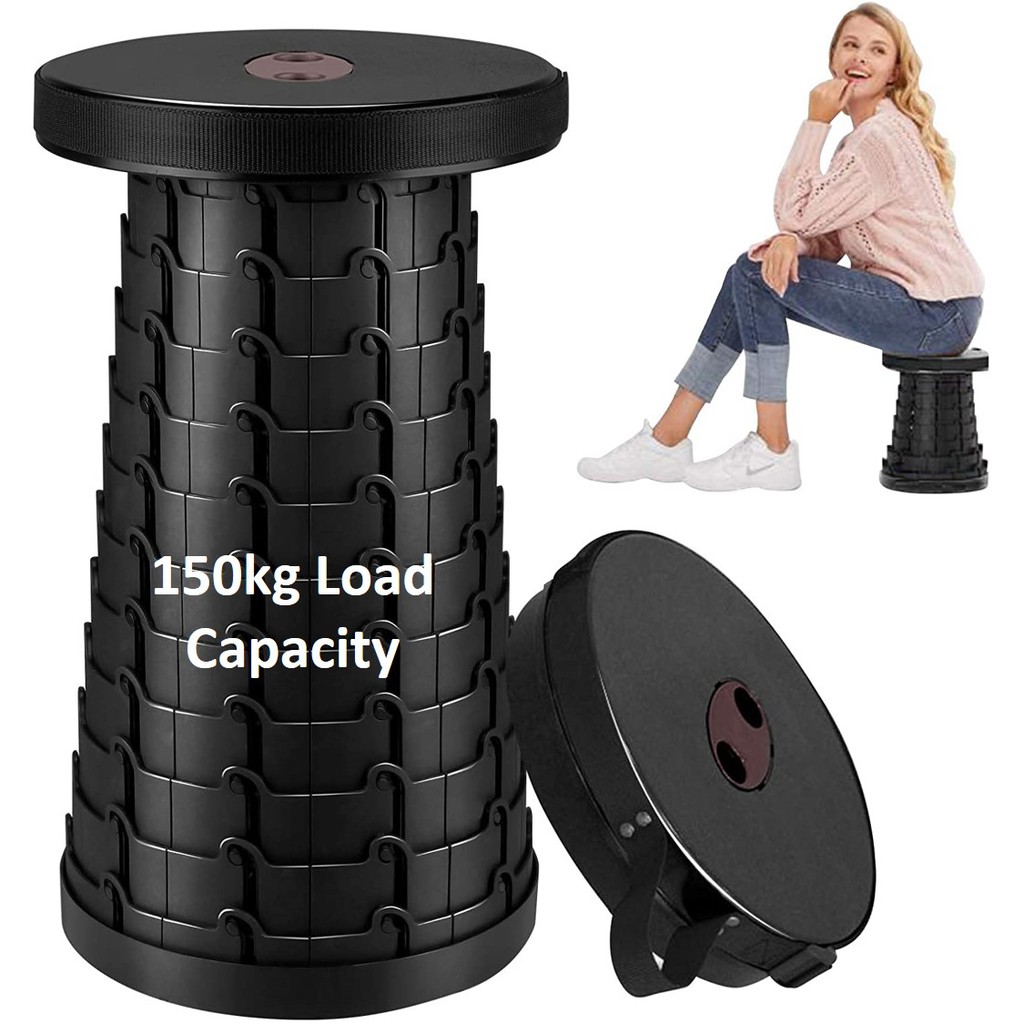 Mini Max Portable & Collapsible Stool (Black) 853934008037 B&H