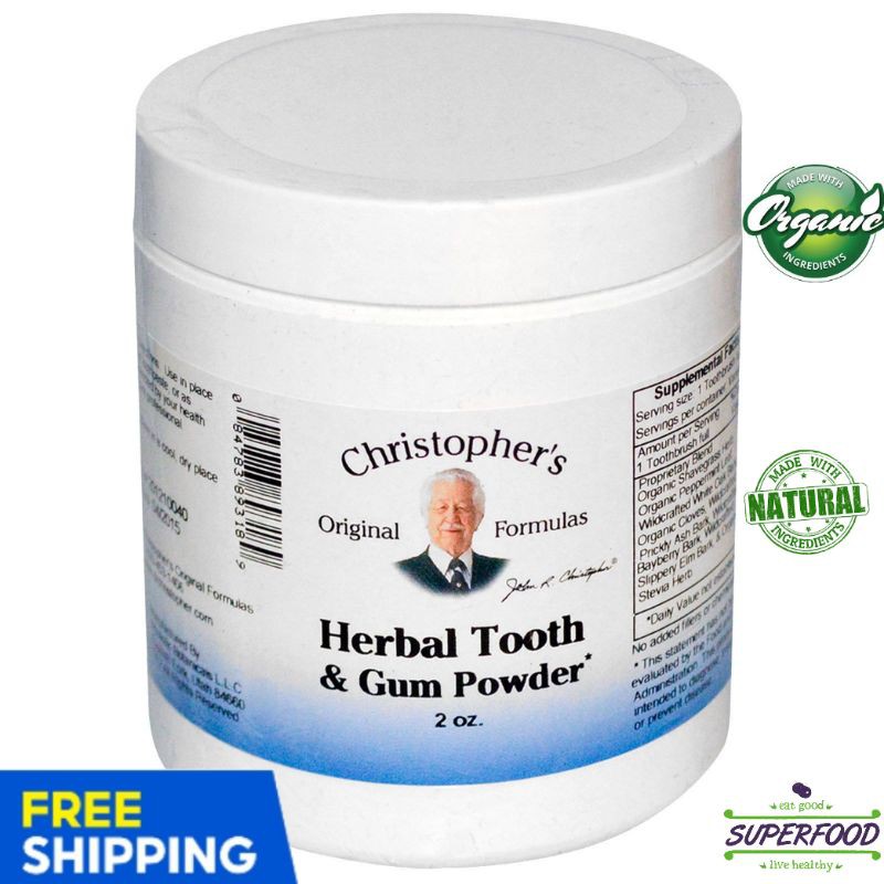 Herbal Tooth Gum Powder To Strength Gums Tighten Loose Teeth All Natural Organic Ingredients Shopee Singapore