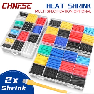 530/560/780pcs 2:1 Heat Shrink Tube Shrinking Assorted Polyolefin Insulation Sleeving Wire Cable Sleeve Wrap