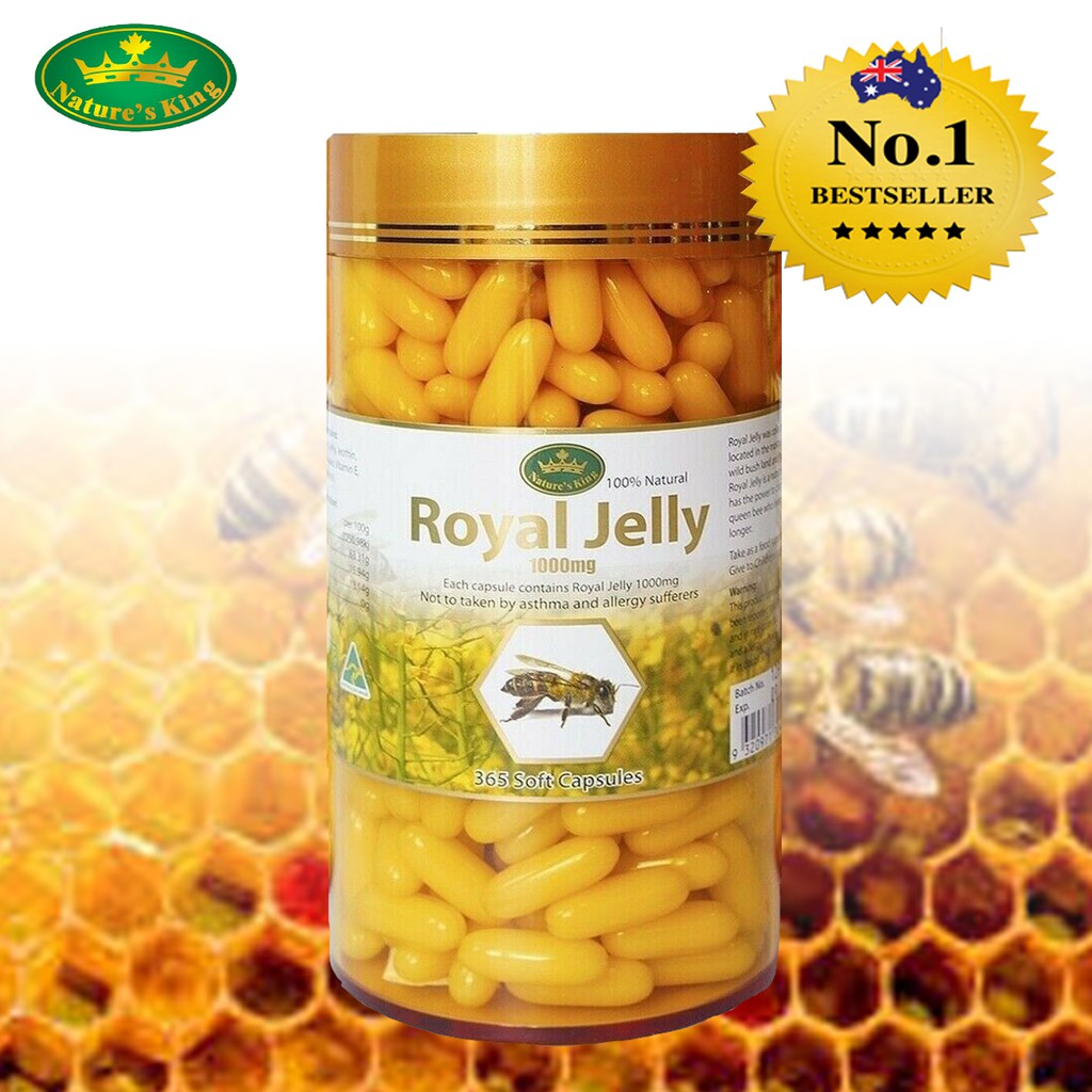 NATURE&#39;S KING] Australia Bestsellers Royal Jelly 1000mg 365 Capsules/ 6%  10-HDA Premium Royal Jelly 1500mg 180 Capsules | Shopee Singapore