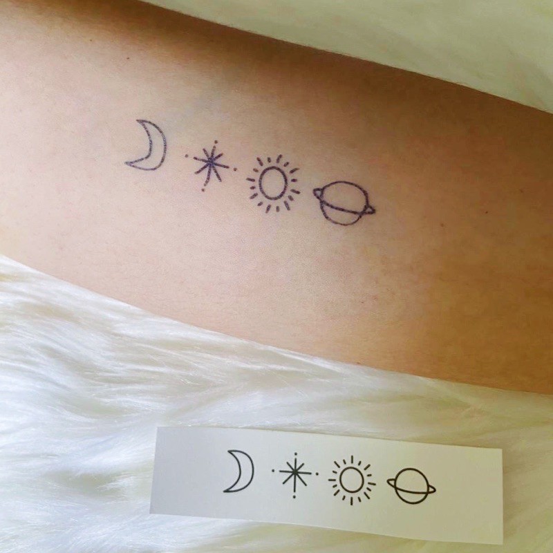 Milky Way Semi Permanent Tattoos Last 10 15 Days Shopee Singapore