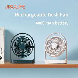 JISULIFE Portable Fan Mini Fans 4800mAh Handheld USB Rechargeable Table Desk Personal Small Fans | Shopee Singapore