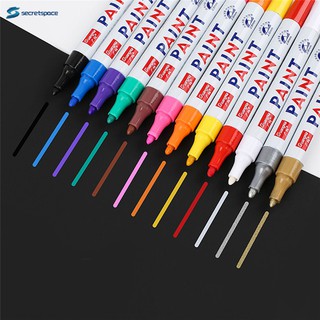 ST 11 Colors Universal Car Colorful Paint Marker Pen Waterproof Tire Touch Up White Marker Pen