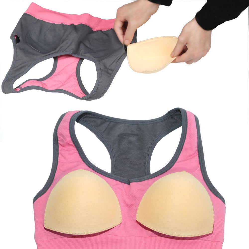 Bra Pads Inserts,URSMART Bra Cups Inserts,Removable Breathable Push up Bra Inserts for Sports Bra or Bikini Tops 