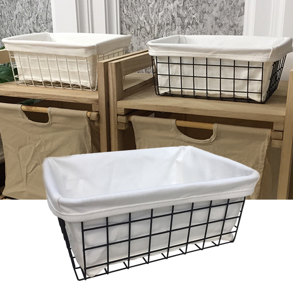 Iron Wire Bedroom Kitchen Household Bathroom Refrigerator Laundry Storage Basket