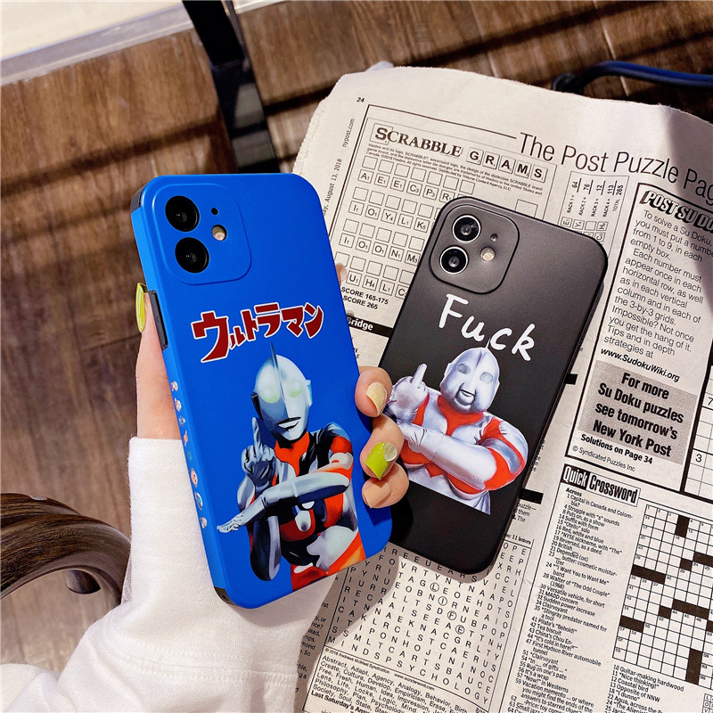 Ready Stock Middle Finger Ultraman Personality Phone Case Iphone Case 7 8 Plus Se2020 X Xs Xr Xs Max 11 Pro Max 12 Pro Max 12 Mini Tpu Soft Shell Ins Style Shopee Singapore