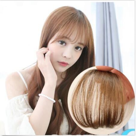 Korea Thin Neat Air Bangs Hair Extension Clip Natural Fringe Front