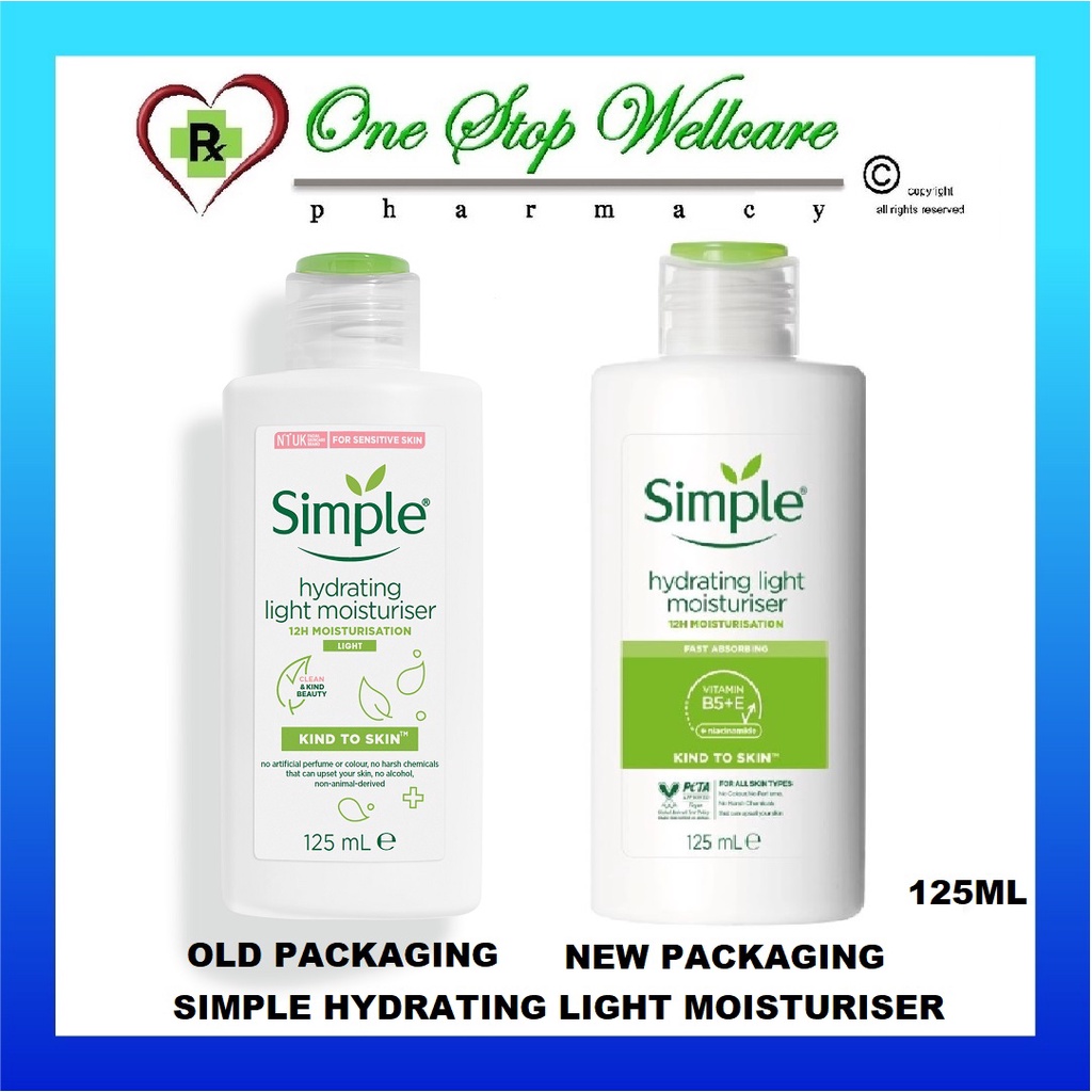 SIMPLE HYDRATING LIGHT MOISTURISER / FOC RANDOM 125ML (EXP 02/2025