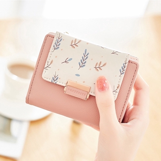 Image of thu nhỏ Fashion Women Wallet Small Short Fold Purse Printing Contrast color Female Coin Purse  Pocket #0