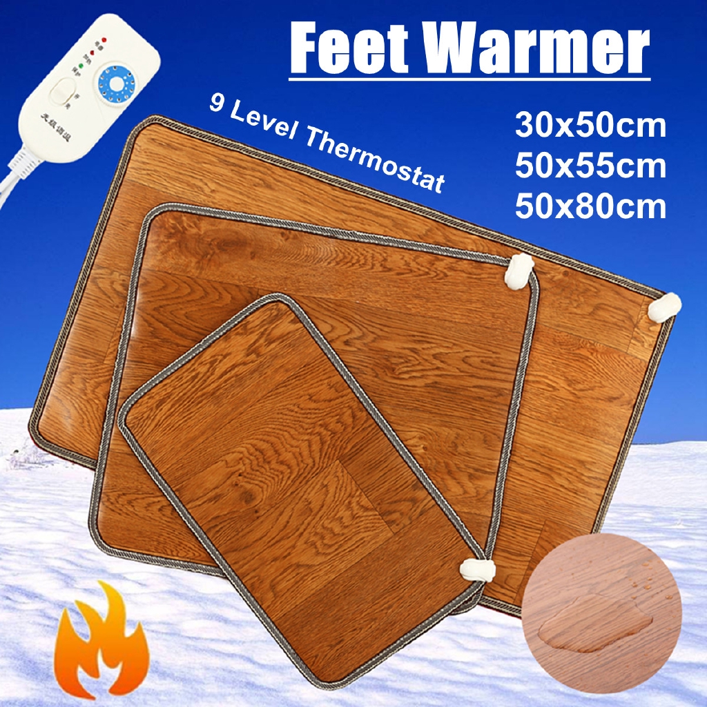 3 Size Winter Electric Foot Feet Warmer Heated Floor Carpet Pad