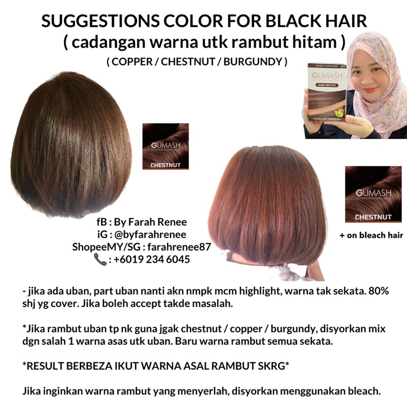 Shocking Sale Gumash Hair Dye Sah Prayers Bathing Made Sharia Hair Color Hair Dye Inai Hair Henna Shopee Singapore