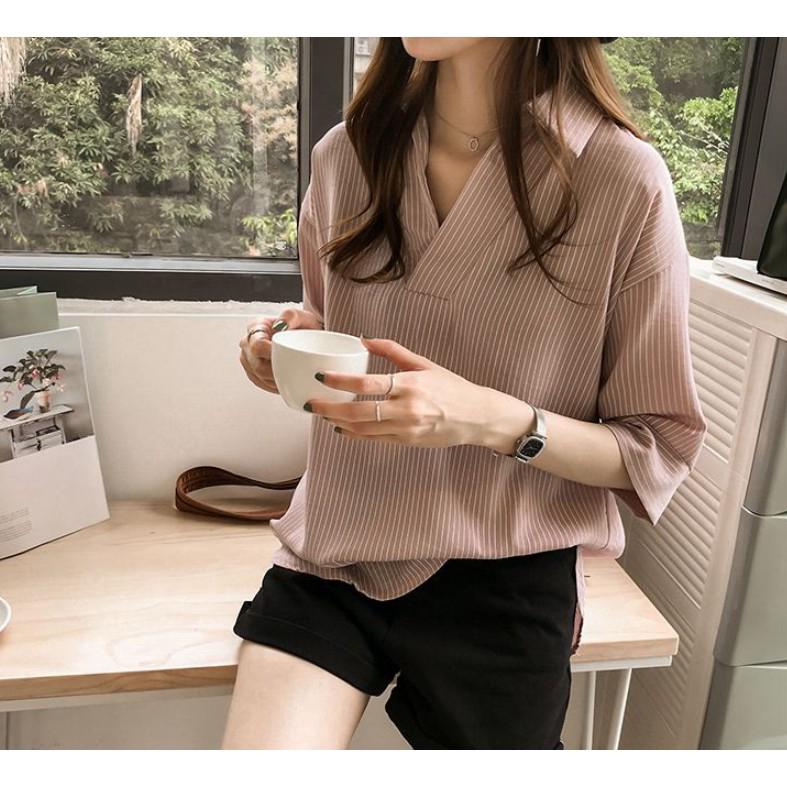  Korean  Style Women Ladies Chiffon Shirt Blouse Baju  Baju  