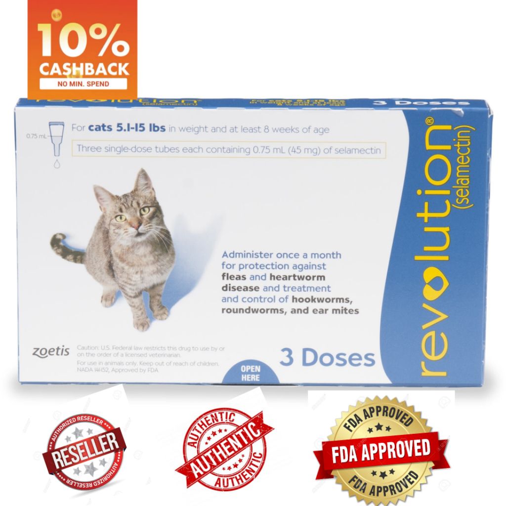 FDA Approved Revolution For Cats 3s[Direct Zoetis FDA Approved