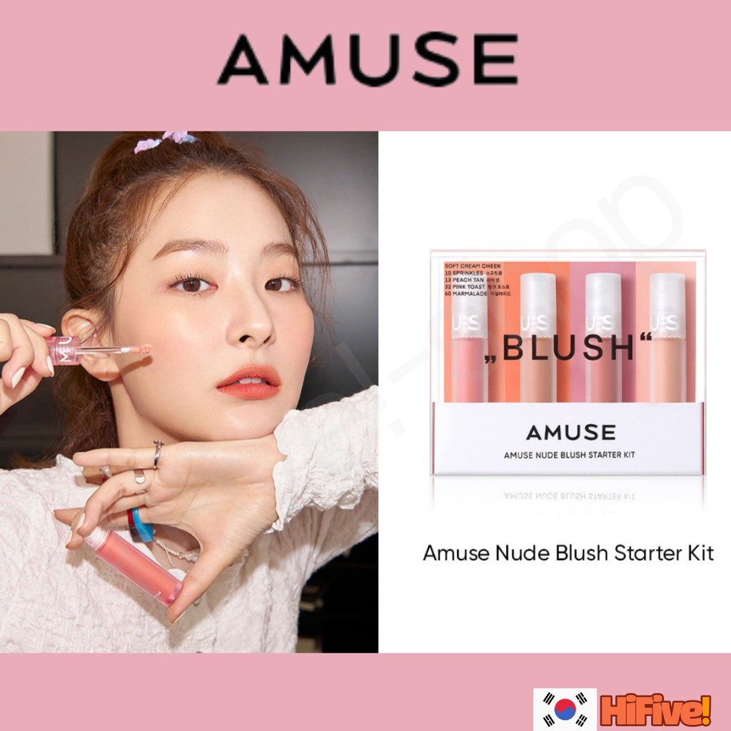 [AMUSE] Blush Starter Kit 4 Colors(2g) "Soft Cream Cheek" Shopee